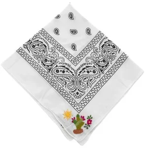 NATIVA | Cactus Bandana in White