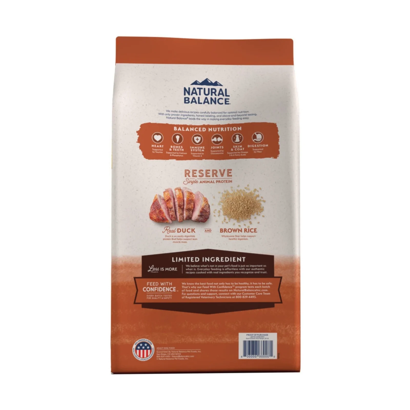 Natural Balance L.I.D Reserve Duck & Brown Rice Recipe Dry Dog Food 22lb - Image 2