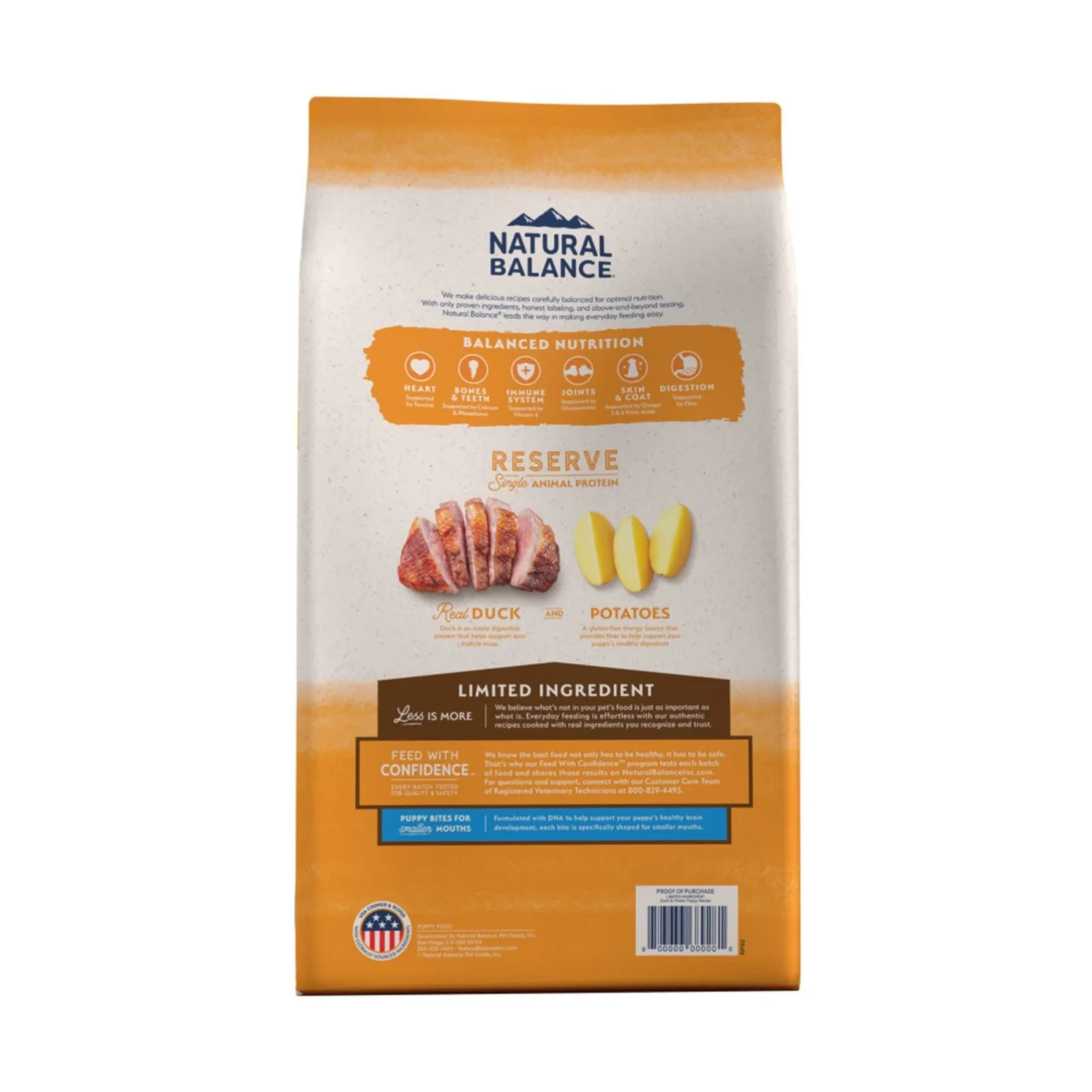 Natural Balance L.I.D Reserve GF Duck & Potato Puppy Recipe Dry Dog Food 22lb - Image 2