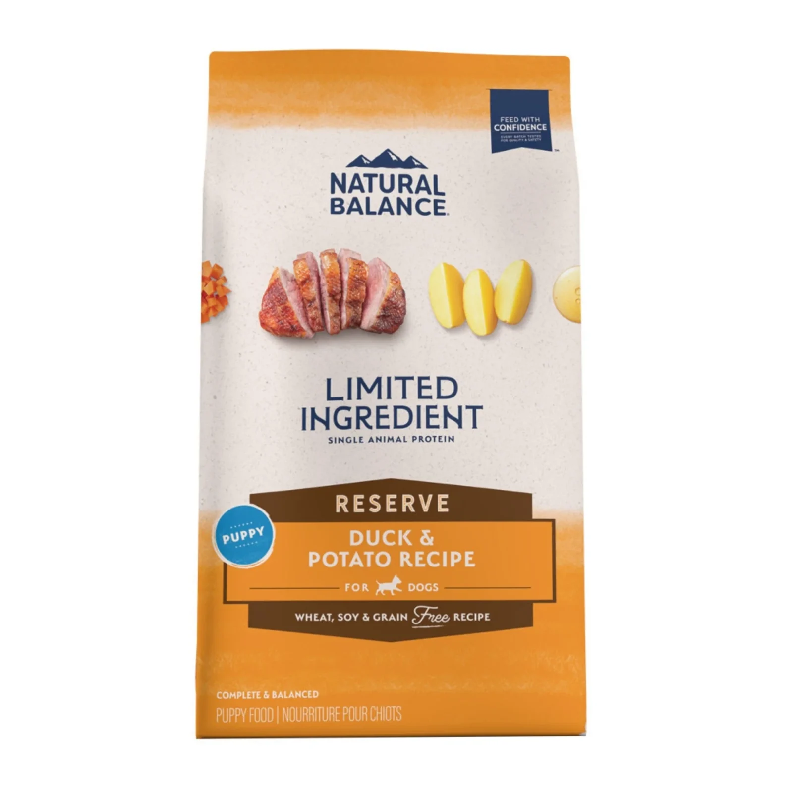 Natural Balance L.I.D Reserve GF Duck & Potato Puppy Recipe Dry Dog Food 22lb