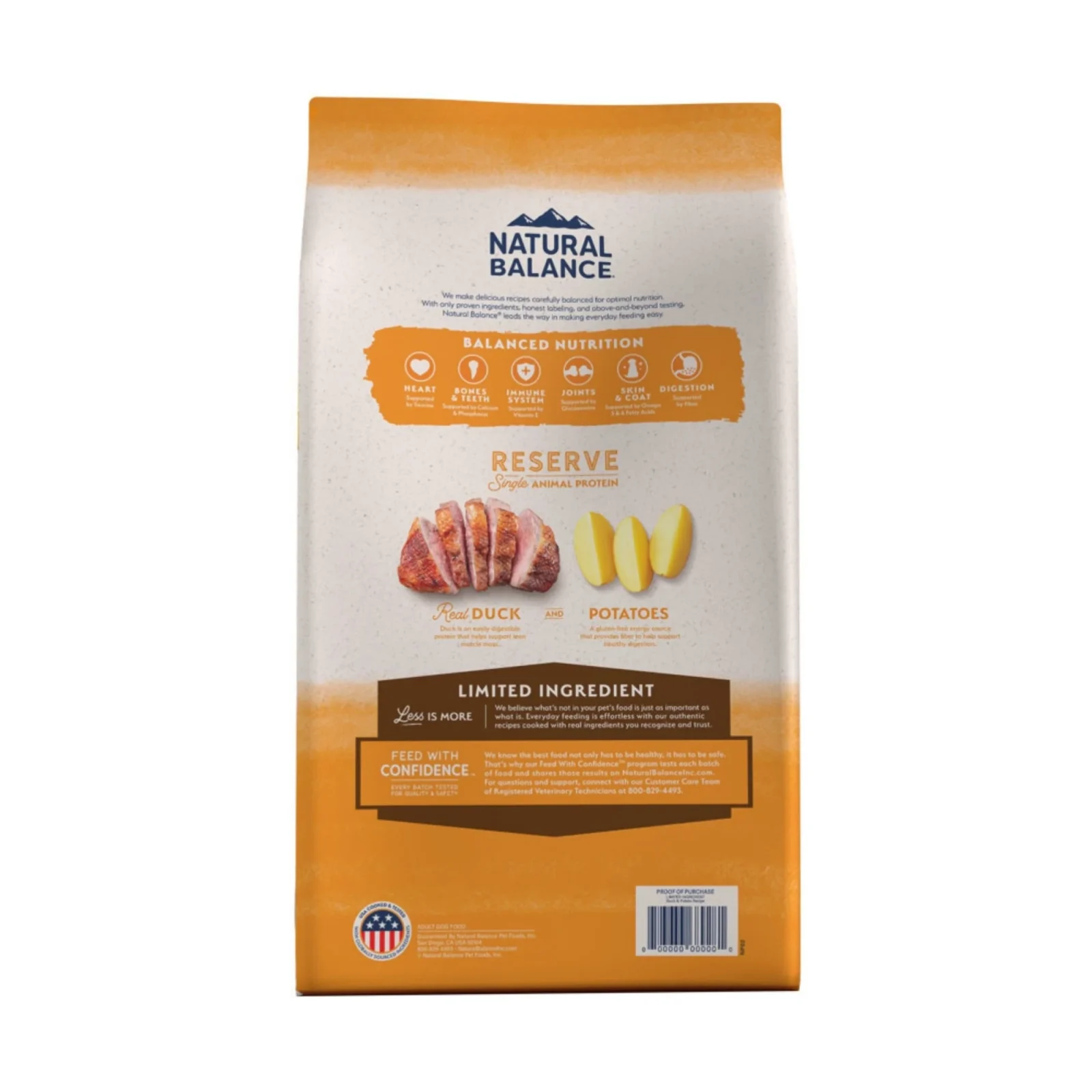 Natural Balance L.I.D Reserve GF Duck & Potato Recipe Dry Dog Food 22lb - Image 2