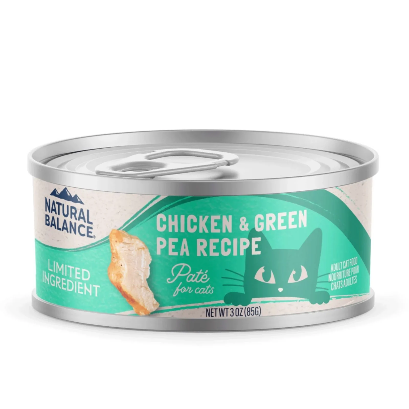 Natural Balance Limited Ingredient Pate Canned Cat Food, Chicken & Green Pea, 3 oz, Case of 12