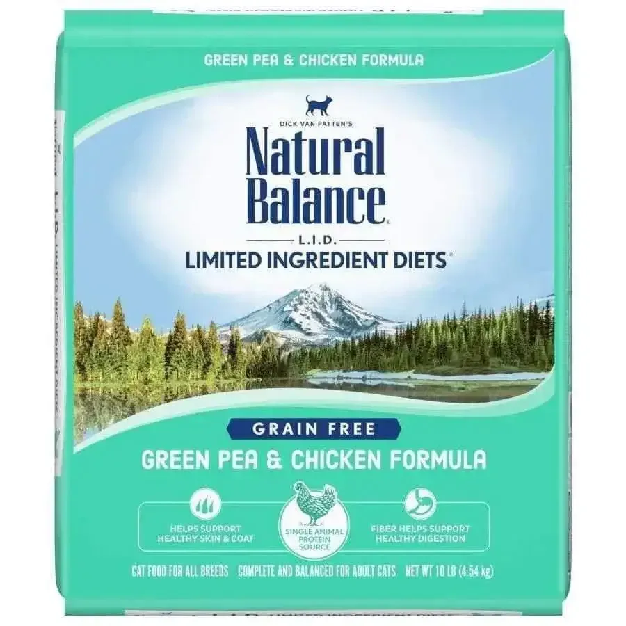 Natural Balance Pet Foods L.I.D Green Pea & Chicken Formula Dry Cat Food