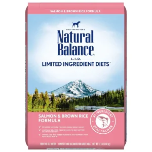 Natural Balance Pet Foods Limited Ingredient Dry Dog Food Salmon & Brown Rice, 12 lb