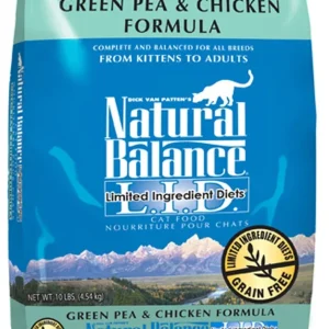 Natural Balance Pet Foods Limited Ingredient Grain Free Dry Cat Food Green Pea & Chicken 10lb