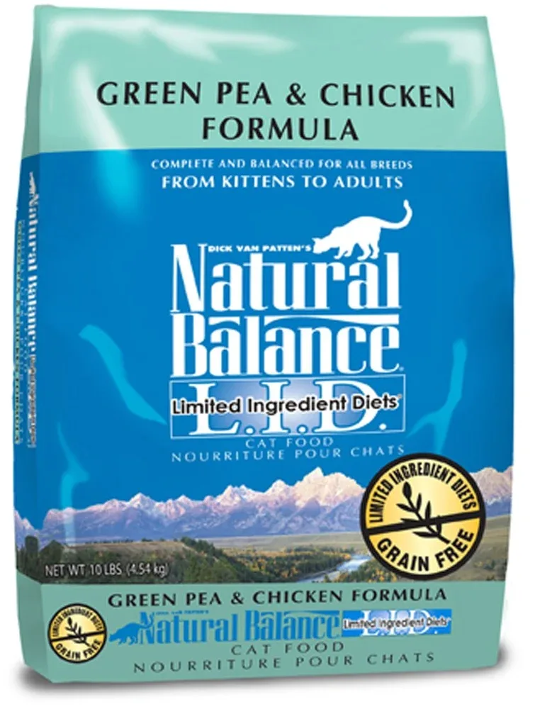 Natural Balance Pet Foods Limited Ingredient Grain Free Dry Cat Food Green Pea & Chicken 10lb