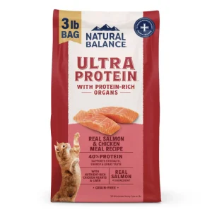 Natural Balance Pet Foods Ultra Protein Dry Cat Food, Salmon & Chicken, 3 Lb