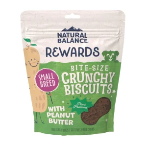 Natural Balance Rewards Crunchy Biscuits Dog Treat Bite Size w/Peanut Butter 8oz