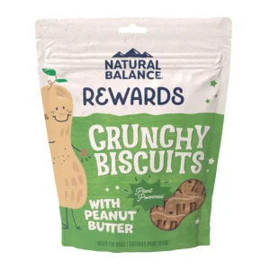 Natural Balance Rewards Crunchy Biscuits Dog Treat With Peanut Butter 14oz
