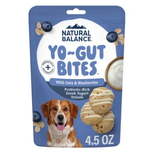 Natural Balance Yo Gut Bites Dog Treats, Oats & Blueberries, 4.5 oz