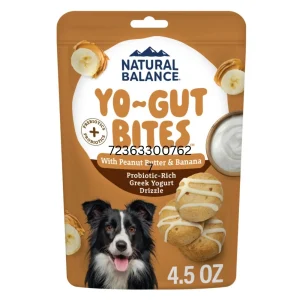 Natural Balance Yo-Gut Bites Dog Treats, Peanut Butter & Banana, 4.5 oz