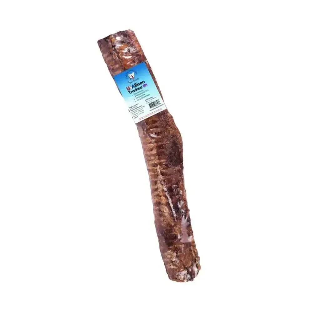 Natural Cravings USA Bison Trachea Dog Treats 12"-13" Half canoes