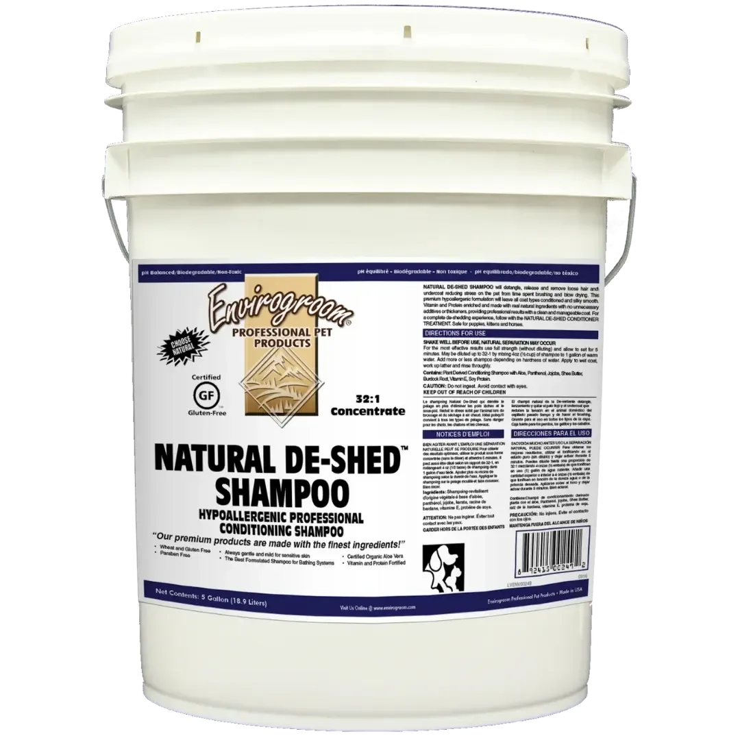 Natural De-shed Shampoo 5 Gallons by Envirogroom