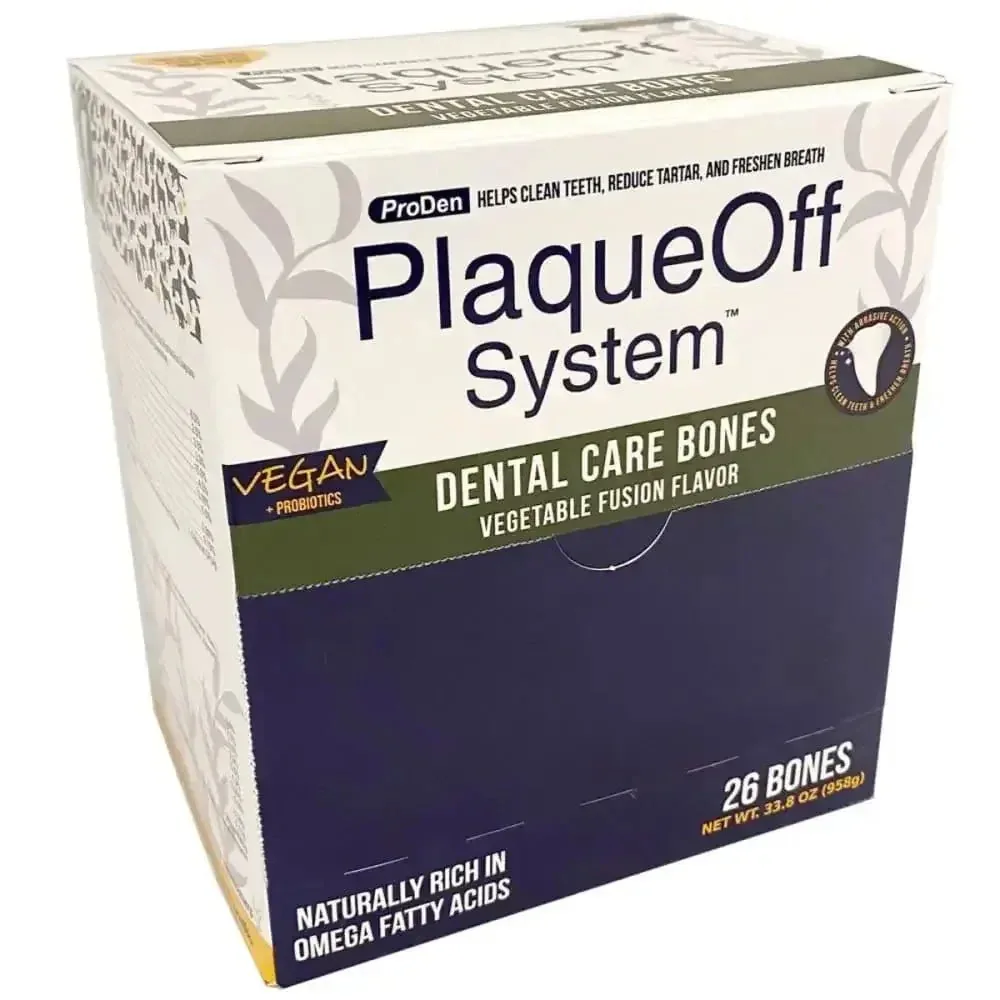 Natural Dental Chews for Dogs - ProDen PlaqueOff Dental Bones (Case of 26)