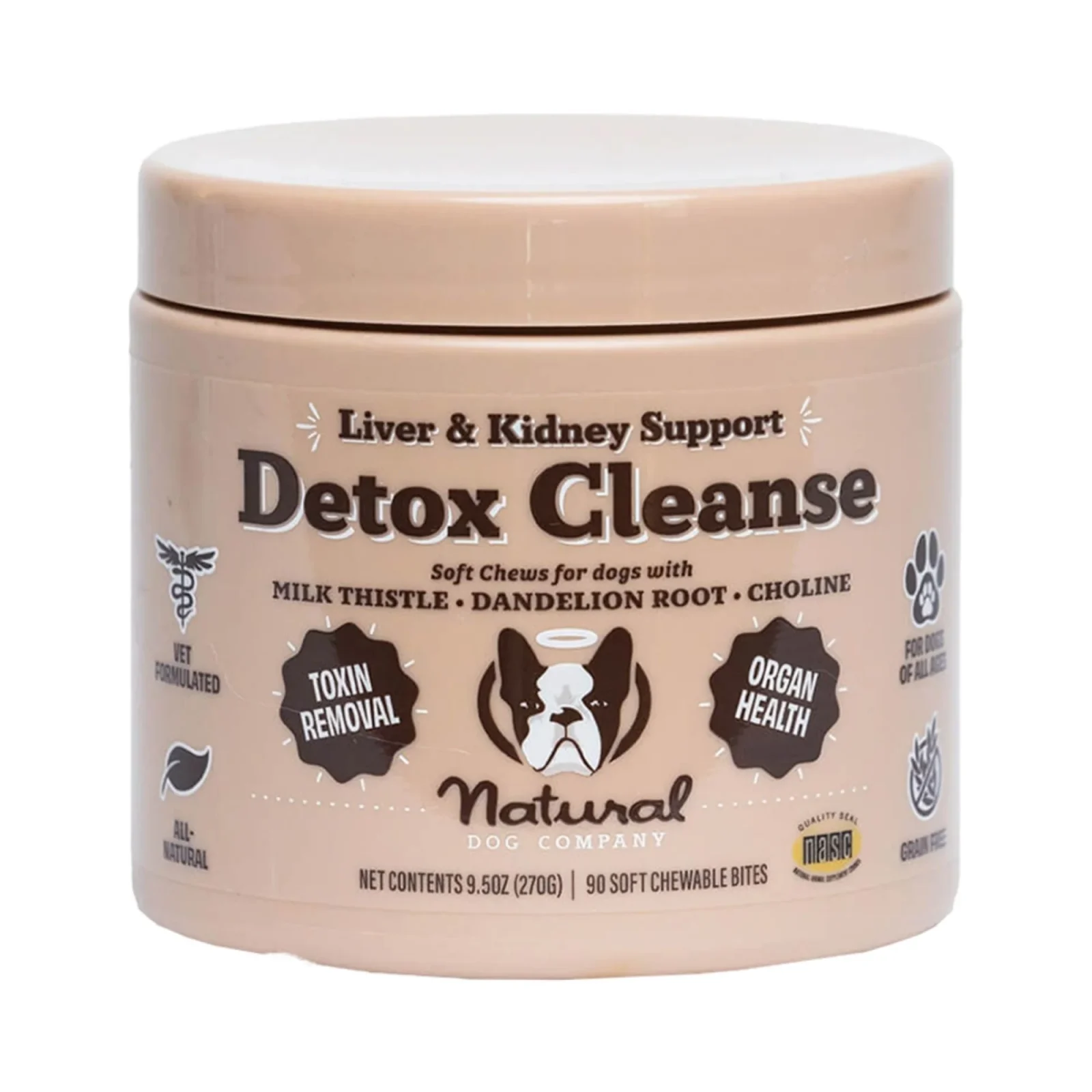Natural Dog Company Detox Cleanse Chews, 90 Count