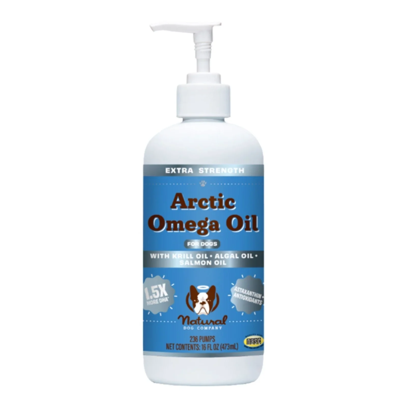 Natural Dog Company Dog Arctic Omega Oil Formula, Bottle & Pump Included, 16 oz - Image 2
