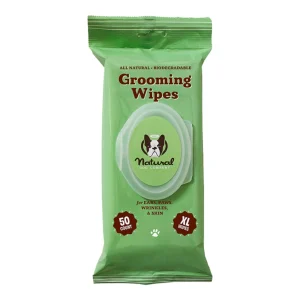 Natural Dog Company Dog Grooming Wipes, 50-Count