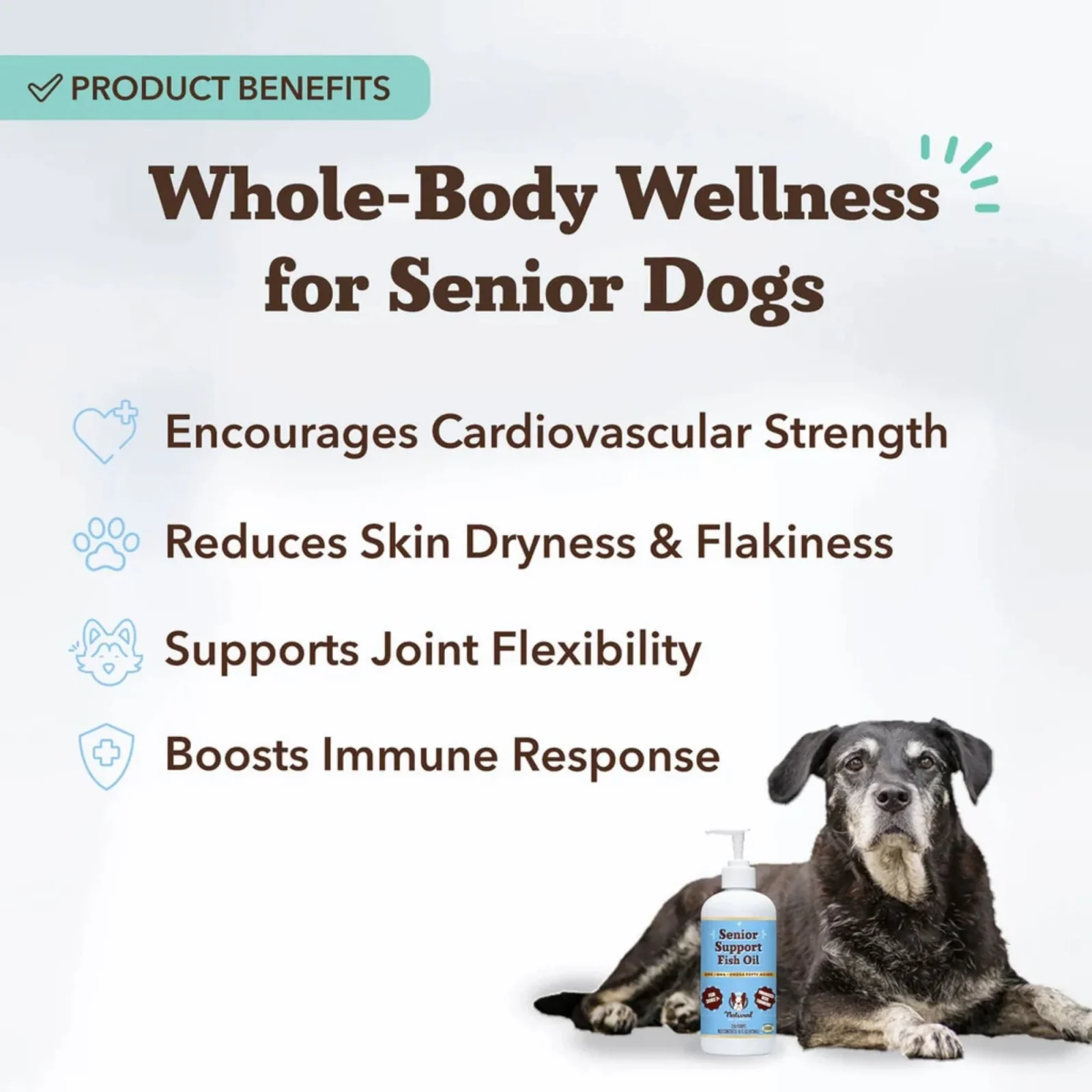 Natural Dog Company Senior Support Oil Supplement, 16oz - Image 2