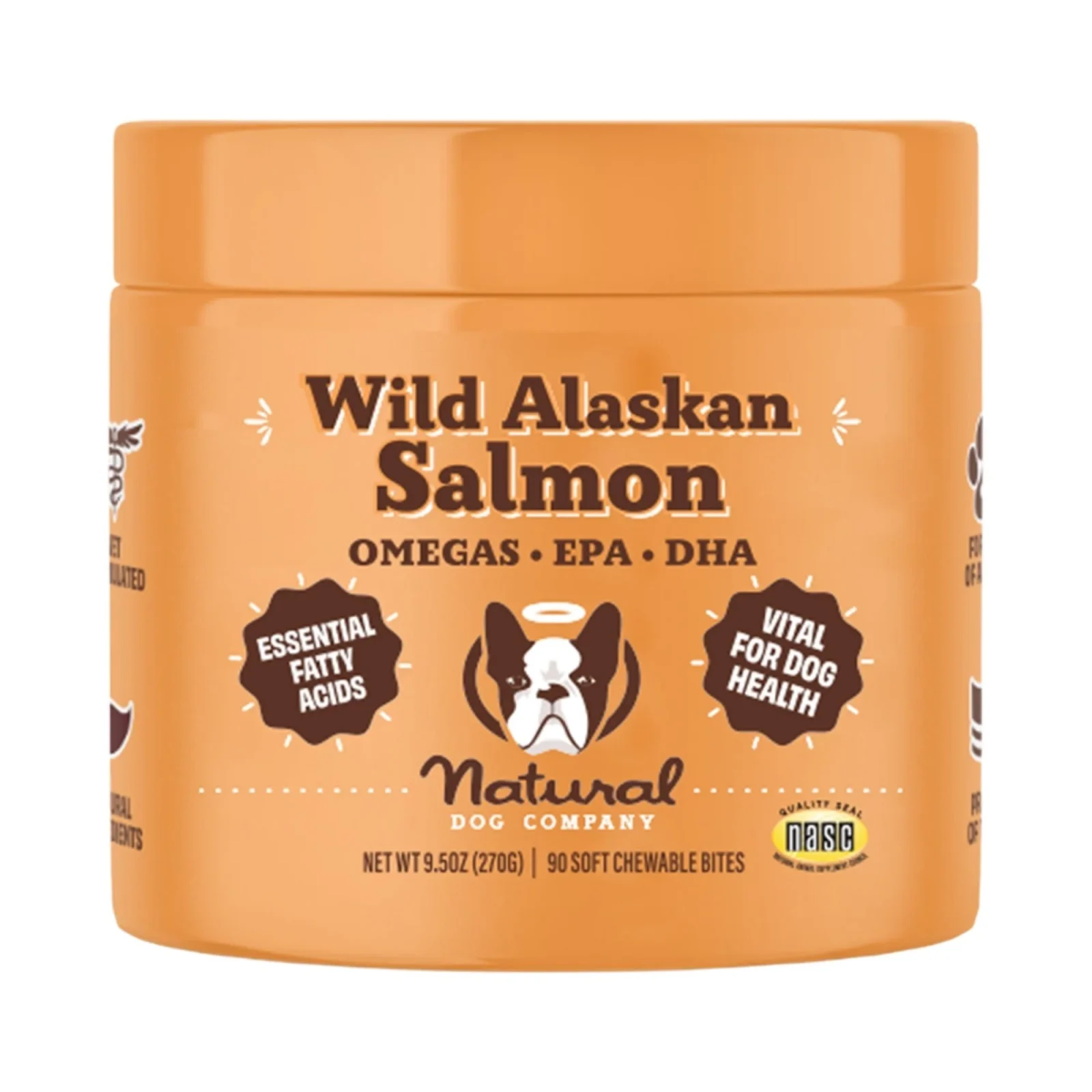 Natural Dog Company Wild Alaskan Salmon Chews, 90 Count