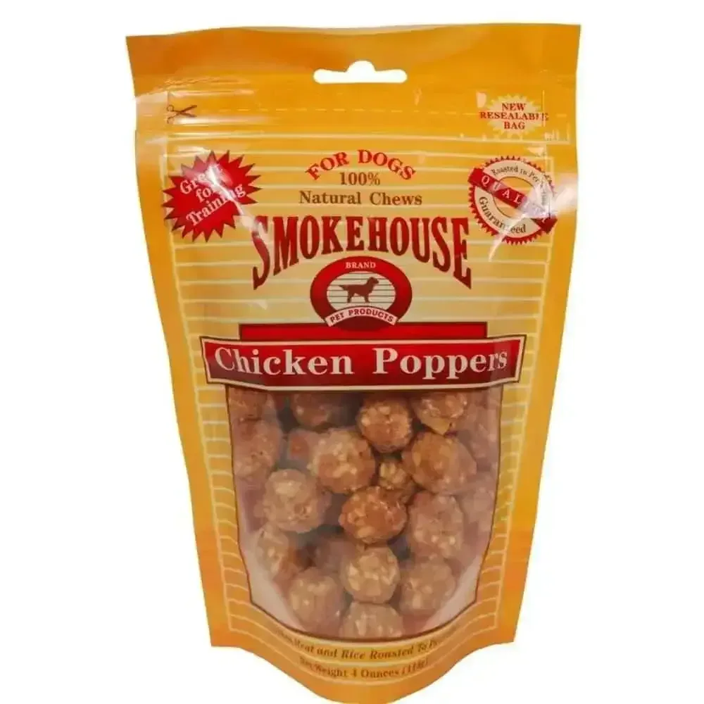Natural Dog Treats for Training: Irresistible Smokehouse Chicken Poppers