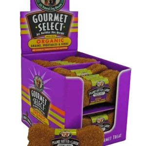Natures Animals Gourmet Select Organic Bones Peanut Butter & Carob 4in 24pc