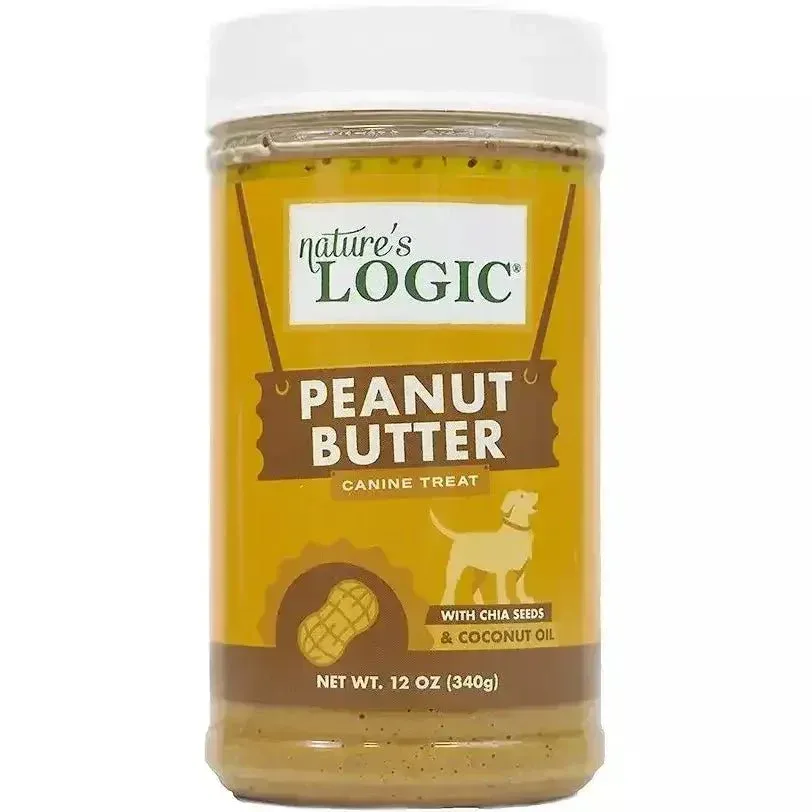 Nature’s Logic Peanut Butter Canine Dog Treat 12 oz. Jar