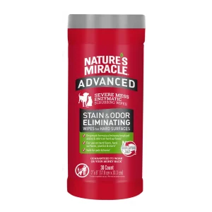 Nature's Miracle® Advanced Pet Stain/Odor Elimination Wipes W/ Enzymatic Formula For Hard Surfaces