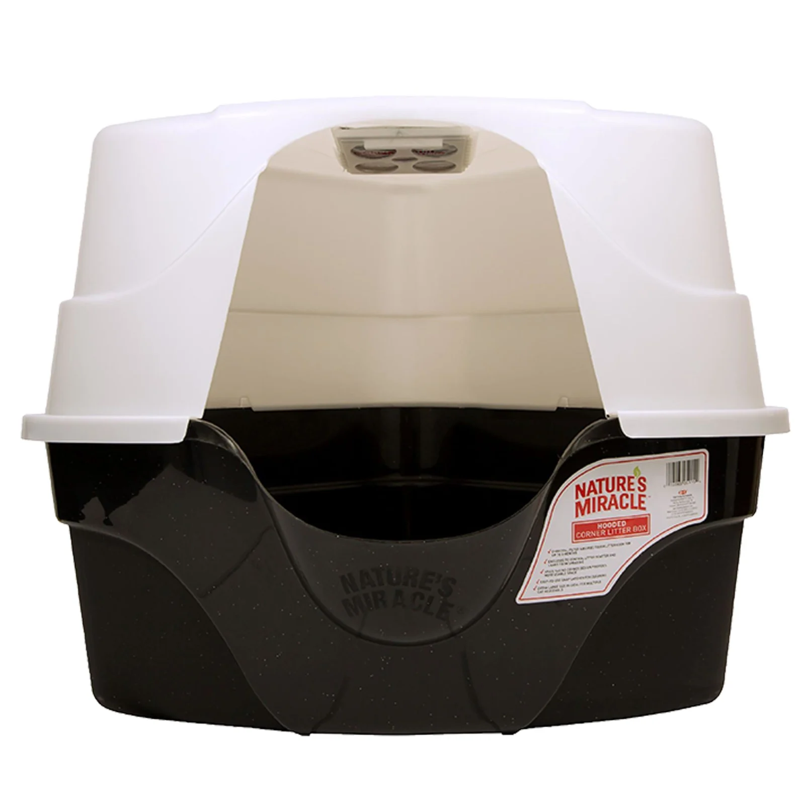 Nature's Miracle® Hooded Litter Box W/ Space-Saving Corner Design, Odor Control Charcoal Filter