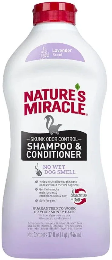 Nature's Miracle Skunk Odor Control Shampoo & Conditioner Lavender Scent