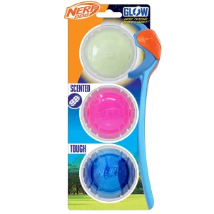 Nerf Dog Scent Glow-In-The-Dark Light Balls Dog Toy 3 Count