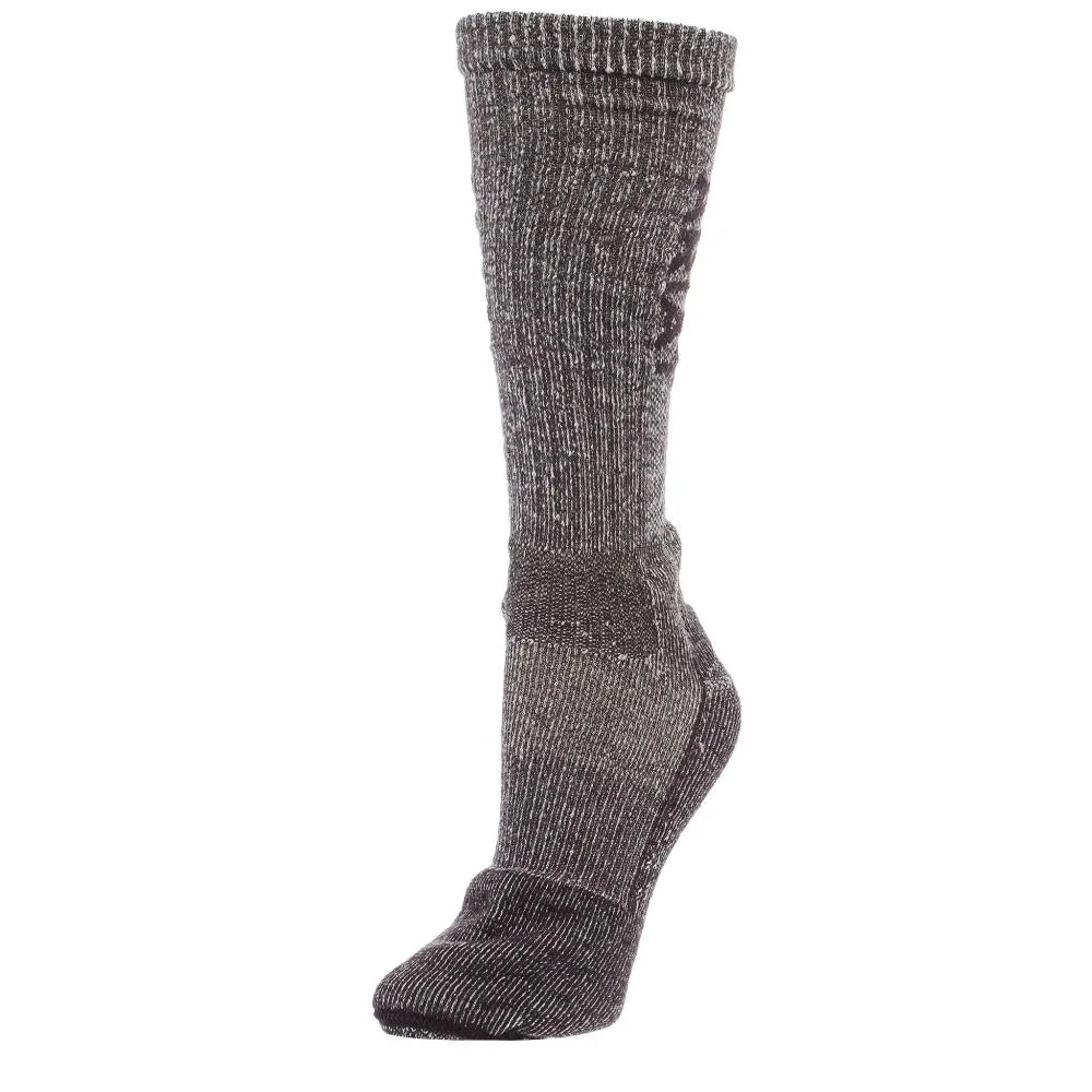 Nester Hoisery Ariat Men`s LW Steel Toe Merino Brown Over The Calf Socks
