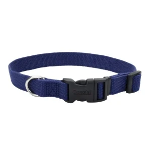 New Earth Soy Adjustable Dog Collar, Indigo, 1 x 1826 in