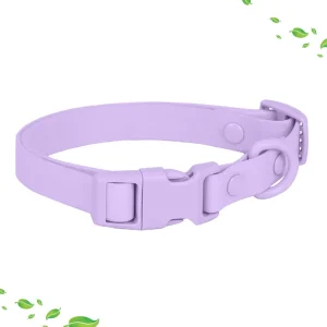 New Macaron Colored PVC Dog Collar Waterproof Dirt Resistant Easy To Clean Pet Collar Adjustable Neck Collar