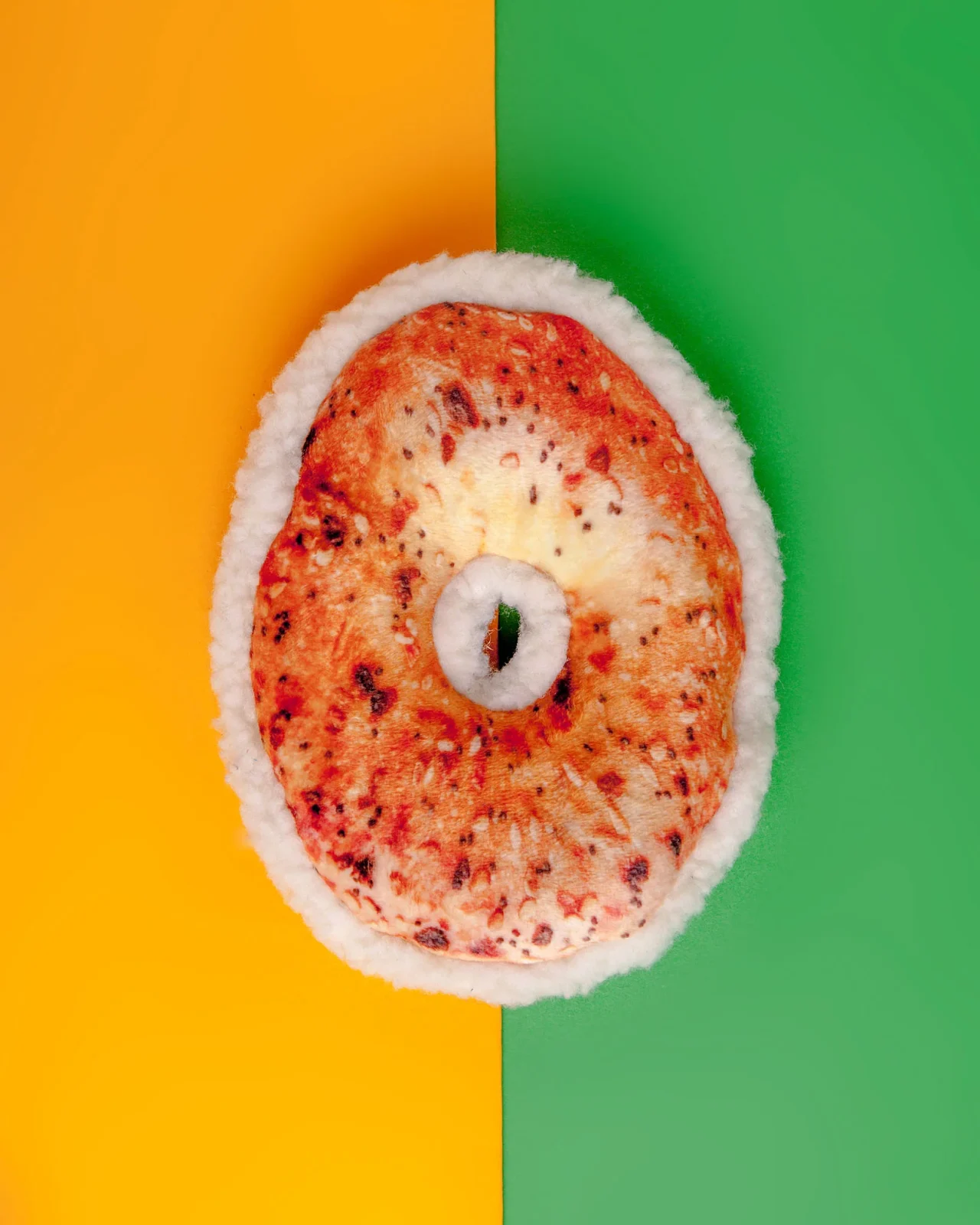 New York Big Bagel Plush Dog Toy