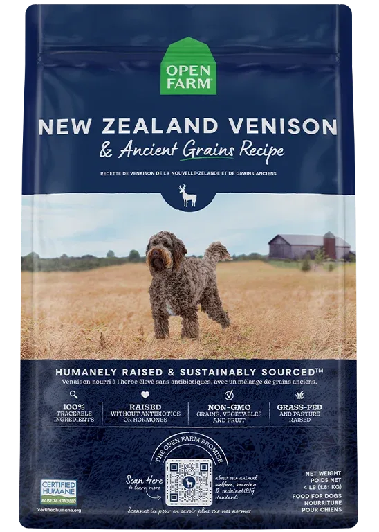 New Zealand Venison & Ancient Grains Dog Kibble