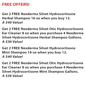 Nexderma Silvet Hydrocortisone Dog Grooming Shampoos