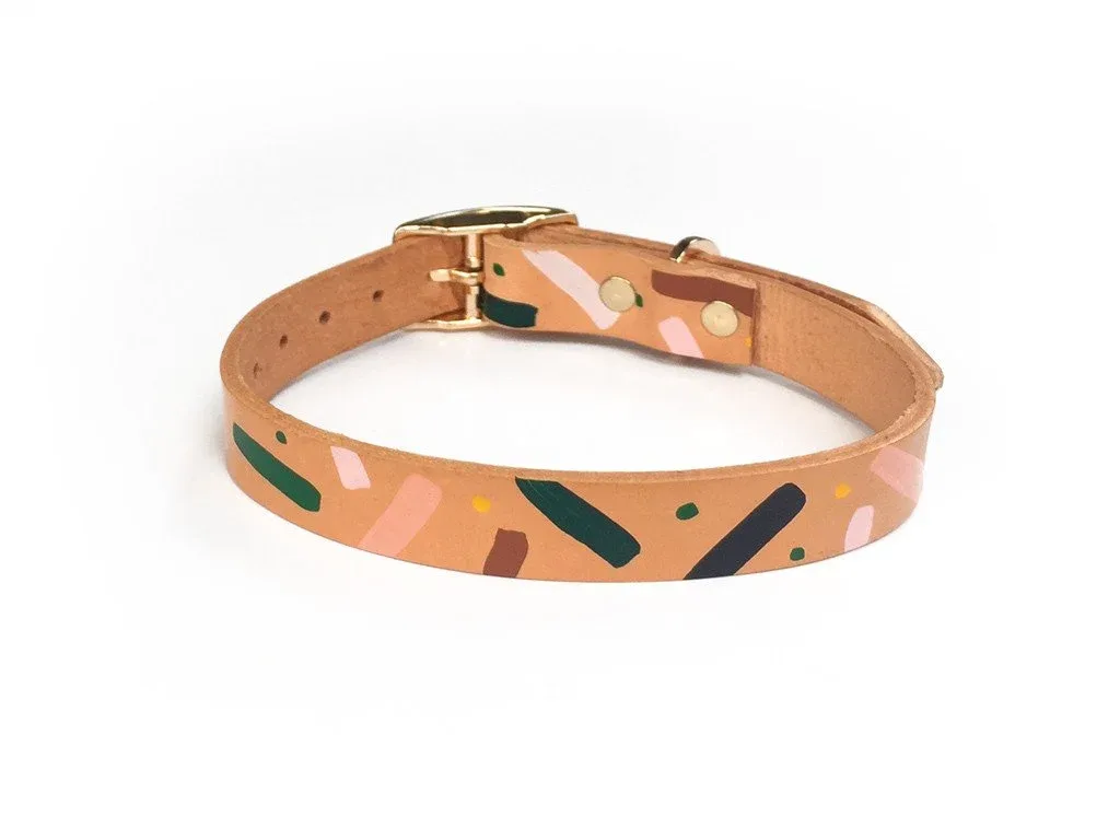 NICE DIGS | Master Confetti Leather Dog Collar - Image 2