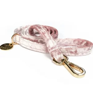 NICE DIGS | Velvet Dog Leash in Rose