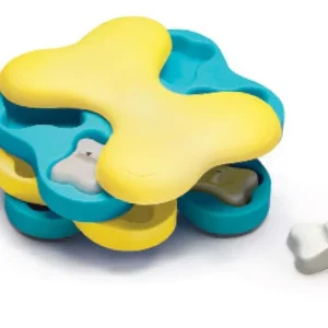 Nina Ottosson Tornado Interactive Dog Toy, Blue/Yellow, LG, 11 in