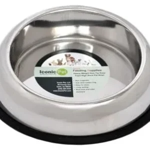 NonSkid Easy Feed High Back Pet Bowl 2 Pk