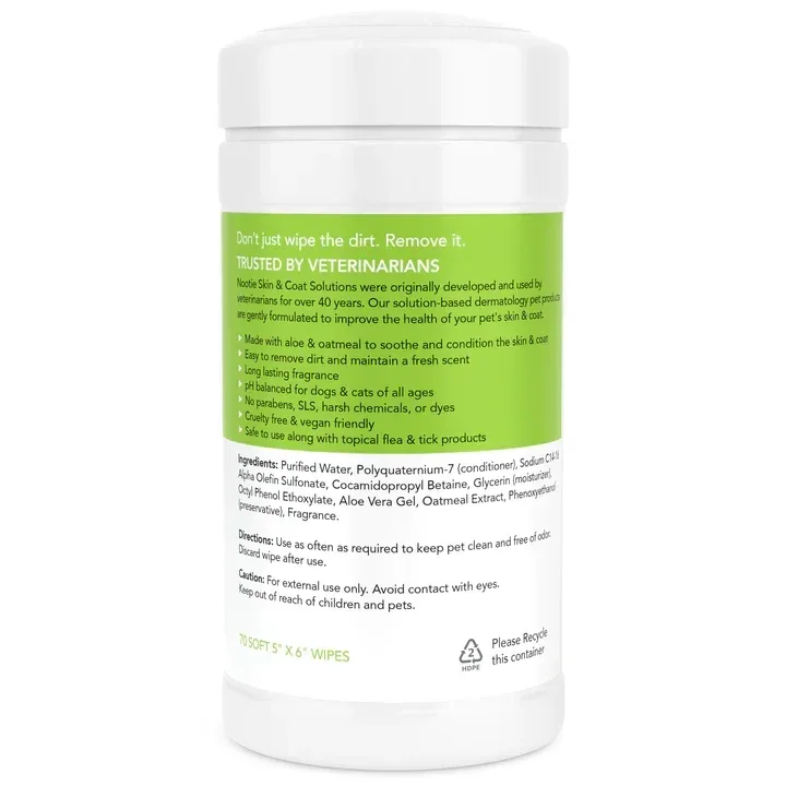 Nootie Waterless Grooming Wipes Cucumber Melon 70 Count - Image 2