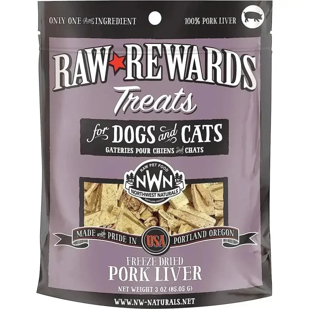 Northwest Naturals Pork Liver Freeze-Dried Treats for Dogs and Cats