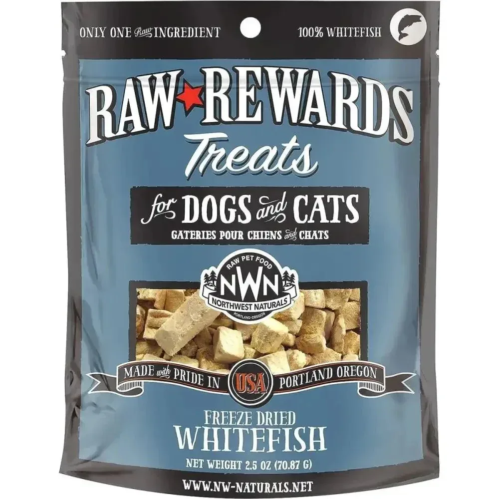 Northwest Naturals Whitefish Freeze-Dried Treats for Dogs and Cats