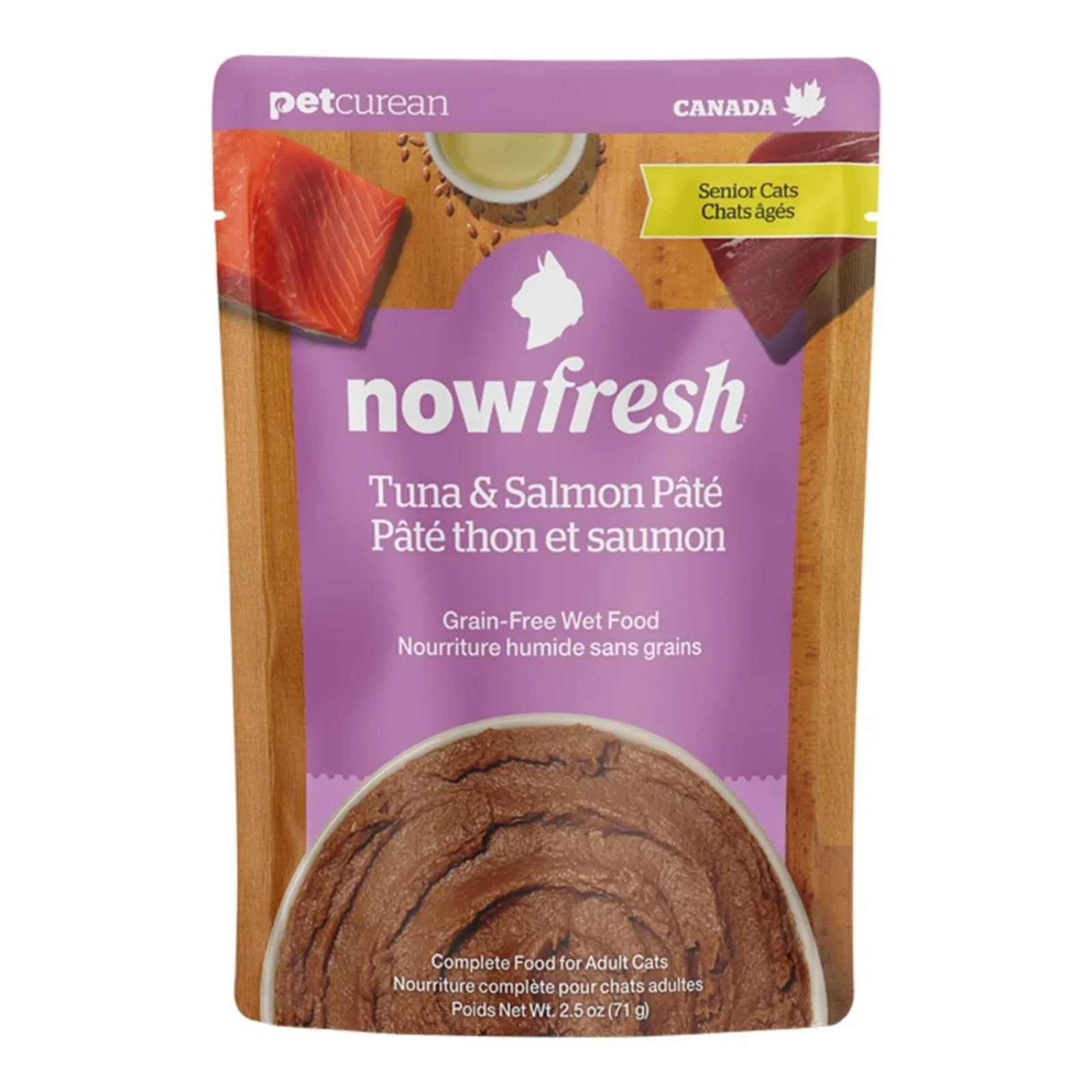 Now Fresh Cat Grain-Free Senior Tuna + Salmon Pate, 2.5 oz each, Case of 24