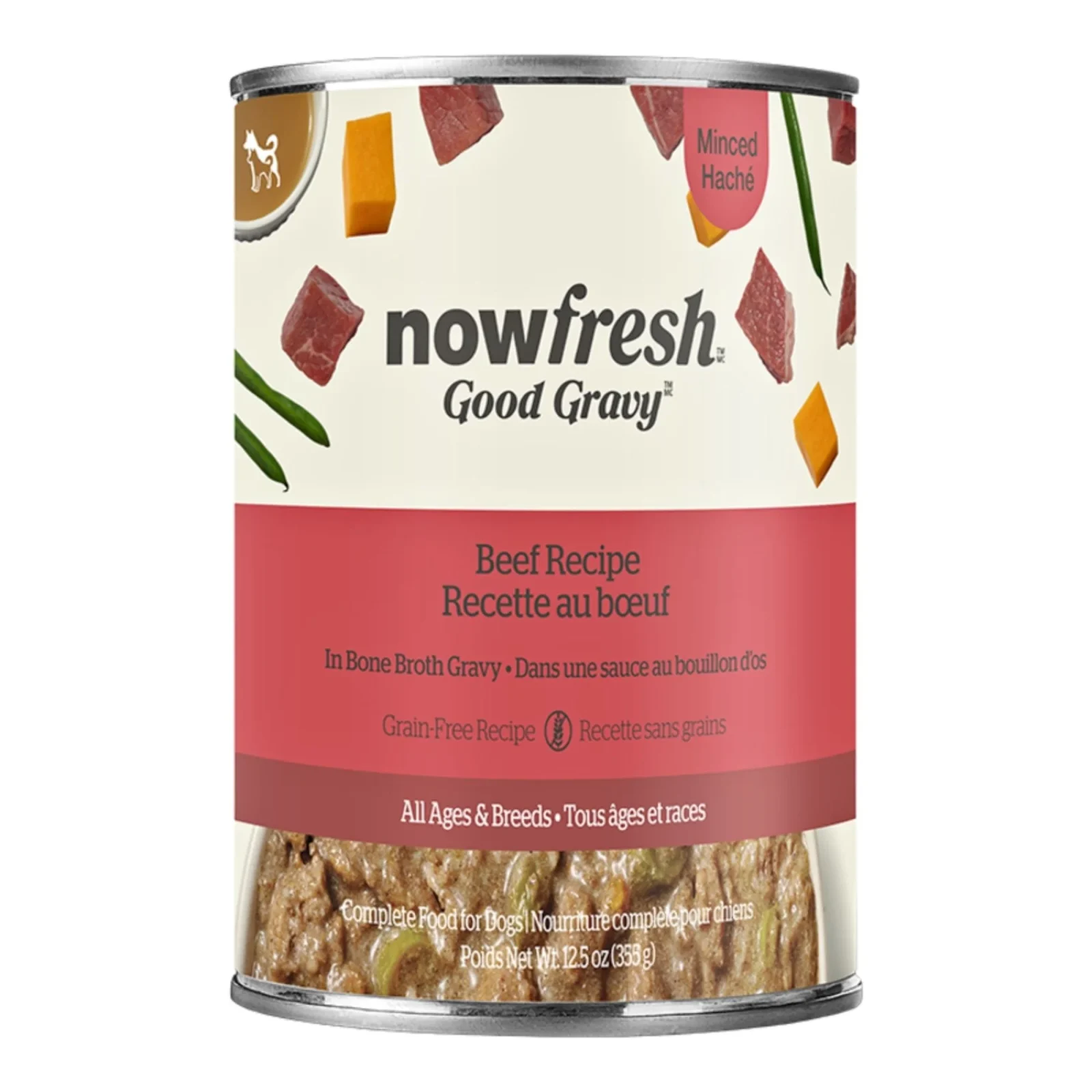 Now Fresh Dog Good Gravy Grain Free Minced Beef Recipe, 12.5 oz, Case of 12
