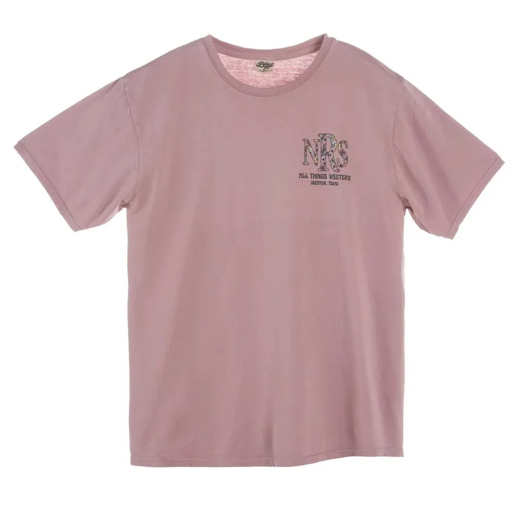 NRS All Things Western Floral Logo Mauvelous Tee