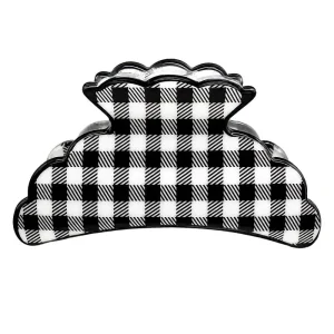NRS Black Gingham Hair Clip