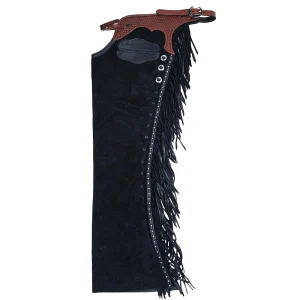 NRS Black Silver Spot Medium Chaps