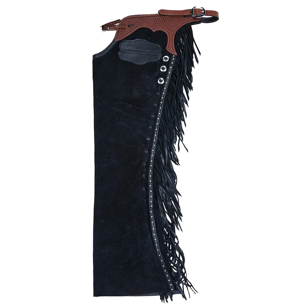 NRS Black Silver Spot Medium Chaps