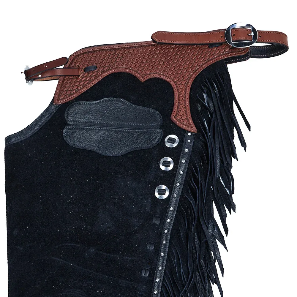 NRS Black Silver Spot Medium Chaps - Image 2